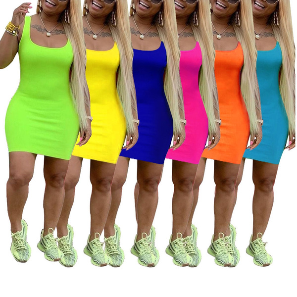 plus size bodycon tank dress