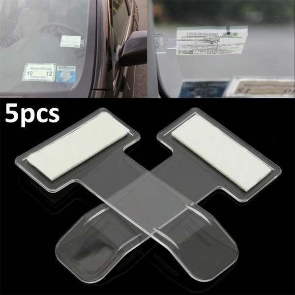 4Car Vehicle Parking Ticket Receipt Permit Card Holder Clip Sticker Windscreen 
