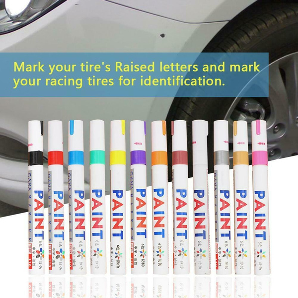 12Pcs Waterproof Permanent Paint Marker Pen For Car Tyre Tire Tread Rubber  Metal