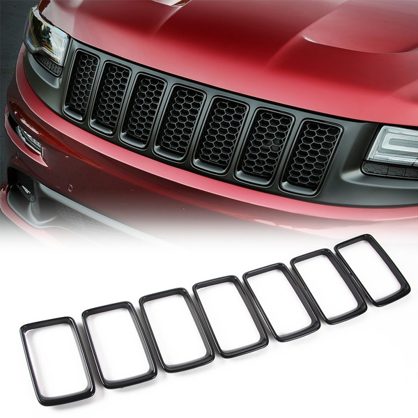 7-Piece Chrome Grille Trim Rings For Jeep Grand Cherokee 2014-2016 - ABS Insert Covers