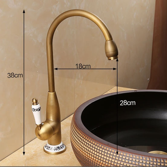 Antique Bronze Kitchen Faucets Tap Hot And Cold Water Mixer Tap With 2pcs Water Pipe Wish