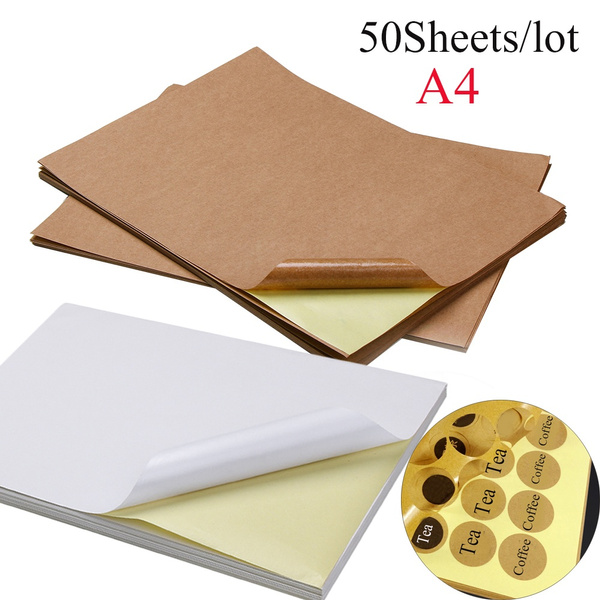 A4 Mylar Matte Gold Silver Self Adhesive Paper Printing Stickers Laser Printer