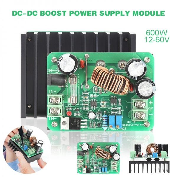 800W DC-DC Boost Converter Power Supply Step-up Module 12-80V to 12-80v 