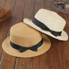 Summer, hatwomen, Beach hat, bowknot