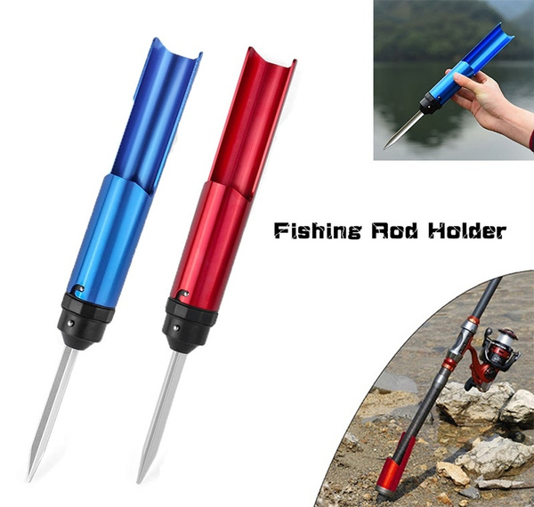Portable Aluminum Alloy Bank Fishing Rod Holder Detachable Sea Fishing Rod  Fork Insert Extension Rod