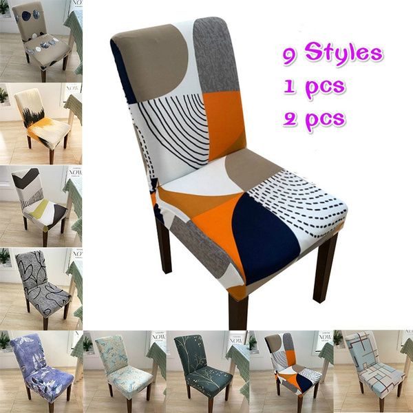 Modern Geometric Elastic Dining Chair, Designer Dining Chair Seat Covers