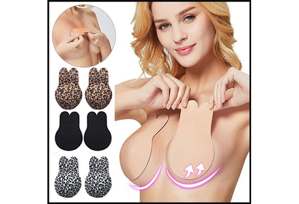 Rabbit Ear Self Adhesive Push Up Bra Women Sticky Invisible Silicone  Strapless Backless Bras Bralette Underwear