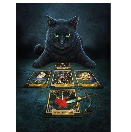 3d Diy Full Diamond Painting Cat and Tarot Card Embroidery Kits Crystal  Rhinestone Picture Diamond Mosaic Home Decor Wg927