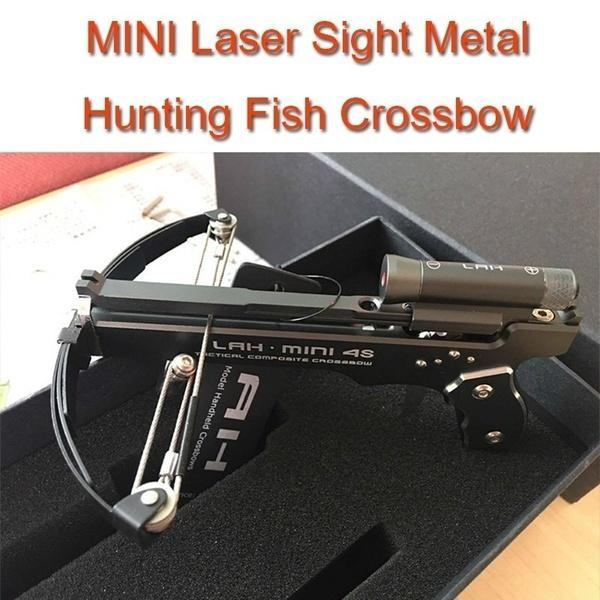 Super Aluminum Alloy Material Powerful Hunting Fish Crossbows with Laser  Sight Mini Crossbows Include 100Pcs Bullets and 5Pcs Arrows