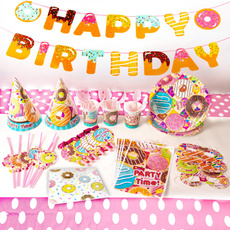 donutthemepartysupplie, festivaldecoration, Sweets, disposable