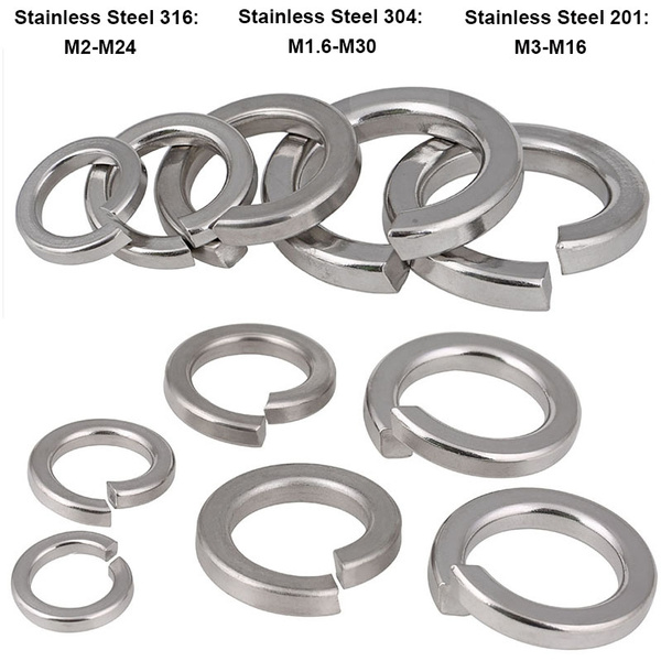 SUS 316/201/304 Stainless Steel Spring Washers Bolt Screw SS Washer