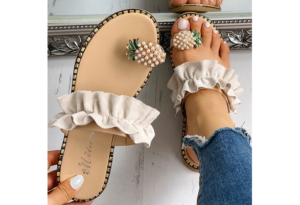 pineapple toe sandals