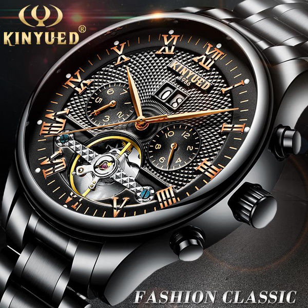 KINYUED Mens Watches Automatic Mechanical Watch Stainless Steel Sapphire  Calendar Relogio Masculino – KINYUED Official Store – Kinyued Men Automatic  Mechanical Watch Tourbillon‎