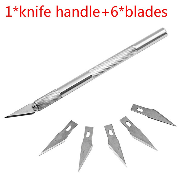 Engraving Hobby Knives with 10pcs Blade Non-Slip Metal Handle Scalpel Kni 