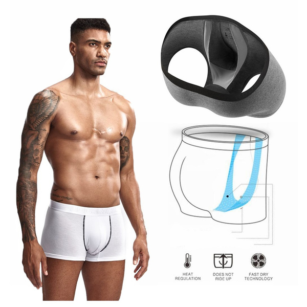 Dual Pouch Trunks SUPER COMFORTABLE Mens Boxer Shorts Modal Soft Underwear  Micro Separate Pouches Health Care Boxerbriefs