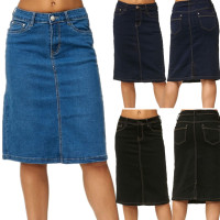 distressed denim wrap skirt
