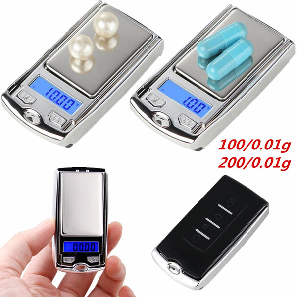 Portable Mini Scale Digital Scale LCD Car Key Jewelry Weigher 200/100g x 0.01g 