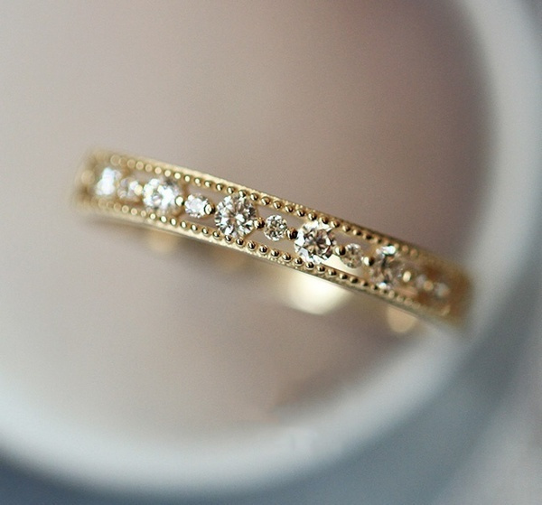 goldplated, cute, DIAMOND, wedding ring