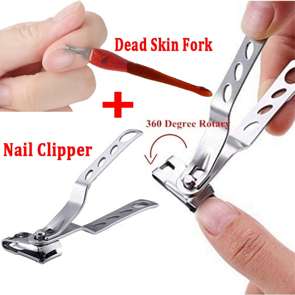 1Pcs Toe Nail Clippers For Seniors, 360 Degree Rotary Fingernail