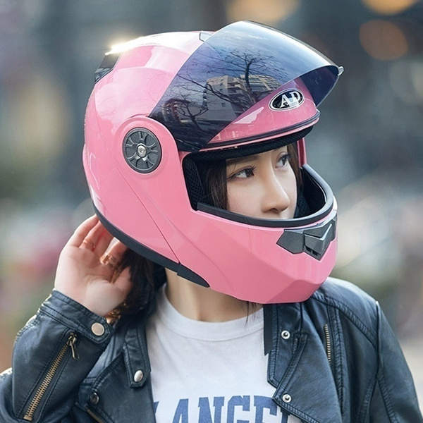 Motorcycle Electric Helmet Sunscreen Double Visor Flip Up Full Face