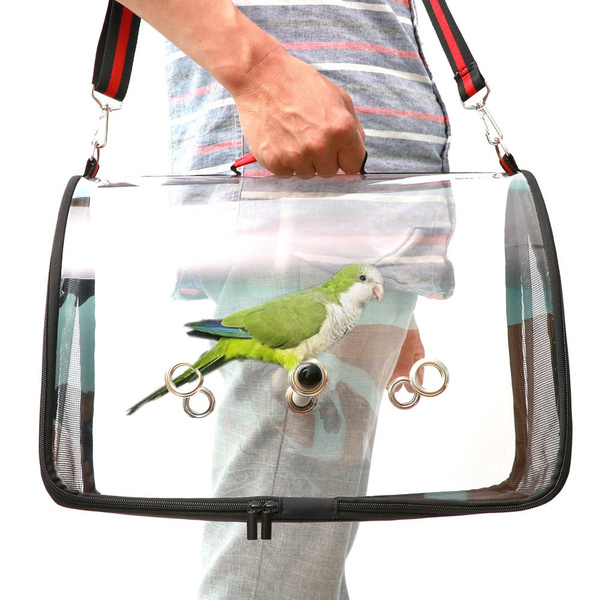 Lightweight Bird Carrier Cage Transparent Clear PVC Breathable Parrots