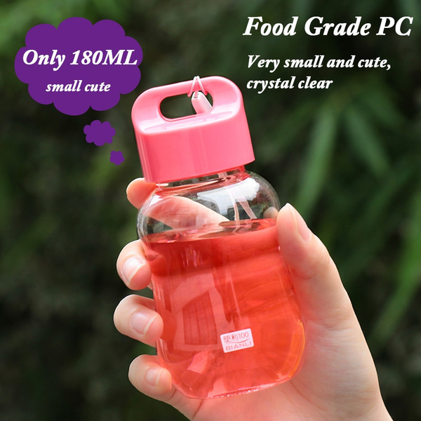 Portable 180ml Colorful Plastic Water Bottle With Measurements For