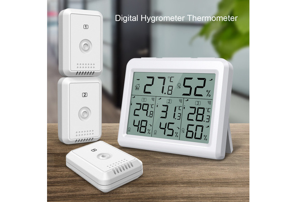ORIA Indoor Outdoor Thermometer with 3 Wireless Sensors, Digital Hygrometer  Thermometer 