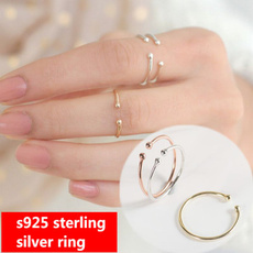 minimalist, stackablering, 925 sterling silver, Jewelry