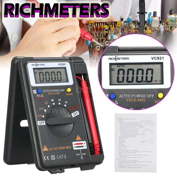 RICHMETERS Handheld Mini Digital Multimeter Multifunction 4000 Counts ...