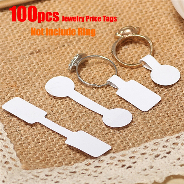 100pcs Practical Blank Jewelry Sticky Necklace Ring Hang Size Price Label J2G2 