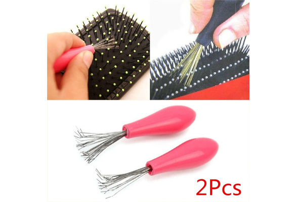 Comb Hair Brush Cleaner Cleaning Remover Embedded Tool Plastic Handle_ff