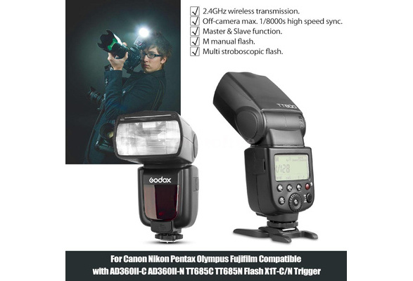 Godox TT600 Camera Flash Speedlite Master Slave Off GN60 Built-in