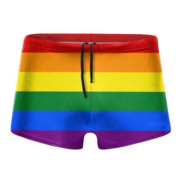 LGBT Pride Rainbow Flag Men's Swim 