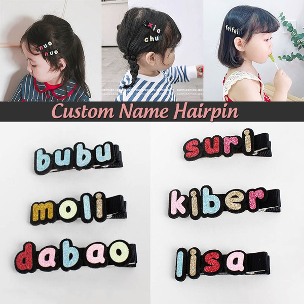 Custom Your Baby's Name Hairpin Handmade Personalized Name Children Girls Hair  Clip Specil Gift Bobby Pin for Kids Flower Girls | Wish