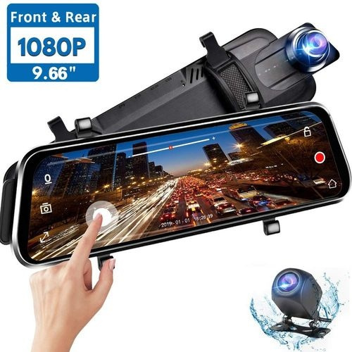 9.66 Inch 1080P Car Rearview Mirror Car DVR Full HD 1080P Car