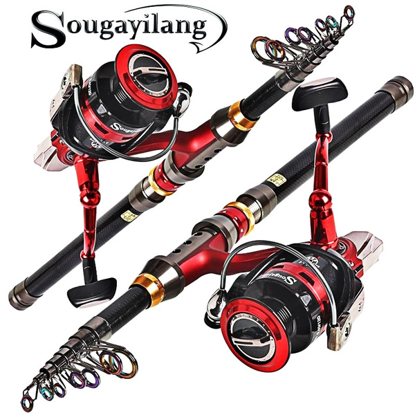 Fishing Rods and Reels 1.8-3.6M Carbon Fiber Telescopic Fishing
