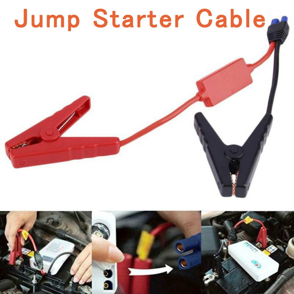 Car Jump Starter Connector Emergency Lead Cable Battery Alligator Clamp