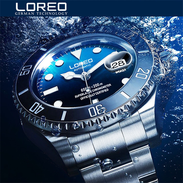 New LOREO Water Ghost Series Classic Blue Dial Luxury Men