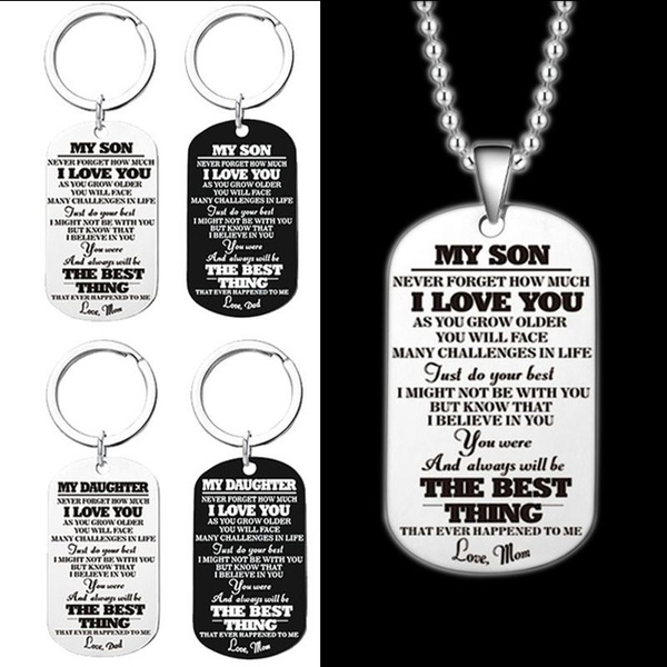 To My Daughter Son I Want You To Believe Gift For Kids Keychain Love Mom Dad 