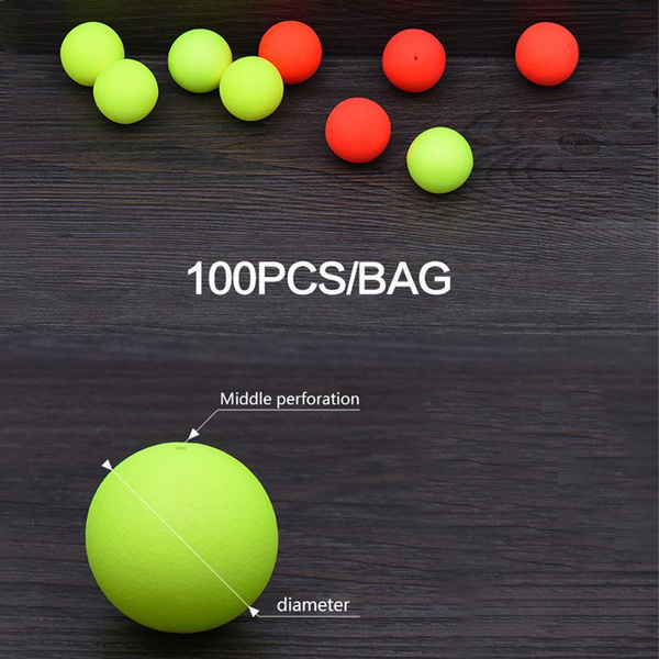 100PCS High Quality Stoppers Night EPS Beans Fishing Floats Beads Bottom  Foam Floats Ball