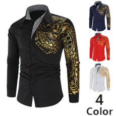Summer, menfashionshirt, Shirt, gold
