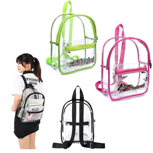 Waterproof Clear Transparent School Security Backpack Shoulder Travel