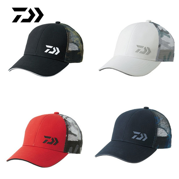 Daiwa Fishing Hats Summer Sunshade Anti-UV Sun Protection Hats Breathable  Adjustable Outdoor Running Hiking Sports Golf Mesh Cap