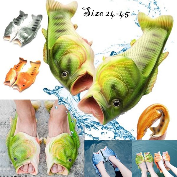 Shaped 3D Sandals Beach Simulated Fish 