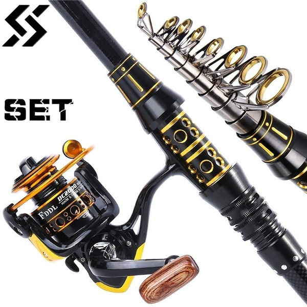 Fishing Rod and Reel Combos Telescopic Portable Fishing Pole Spinning Reel  Fishing Pole Sets