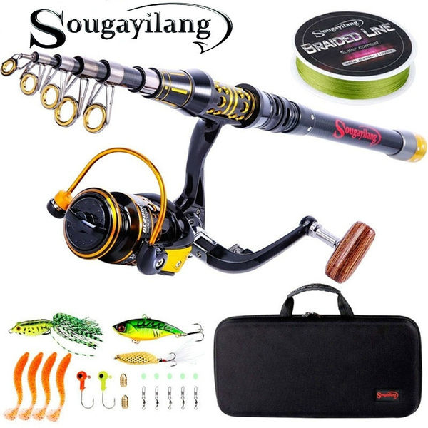 Telescopic Fishing Rod and Reel Combos Spinning Reel Fishing Pole