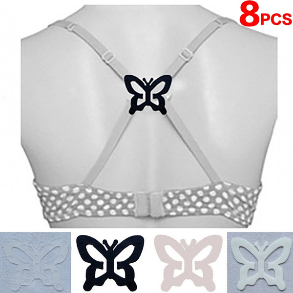4pcs Back Bra Clips With Slipping-preventing Straps, Color And Style Random