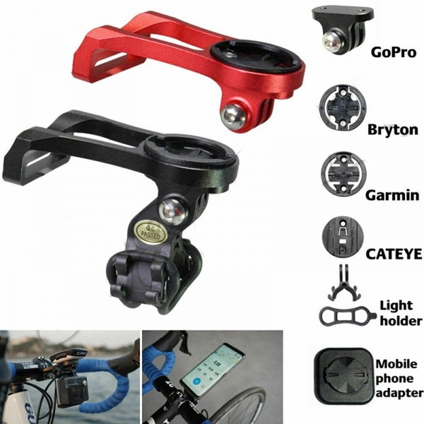Bicycle Stem Extension Mount Holder Bracket Adapter Kit For Garmin Bryton Cateye 