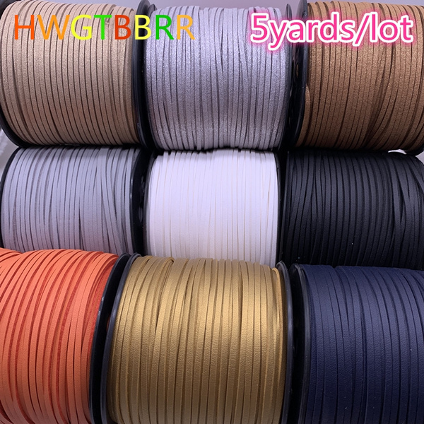 3mm Flat Faux Suede Cord Beading String for Beading Bracelets
