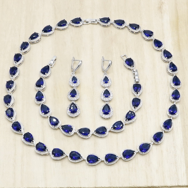 Cool Summer Jewelry with Silver and Blue Gemstones